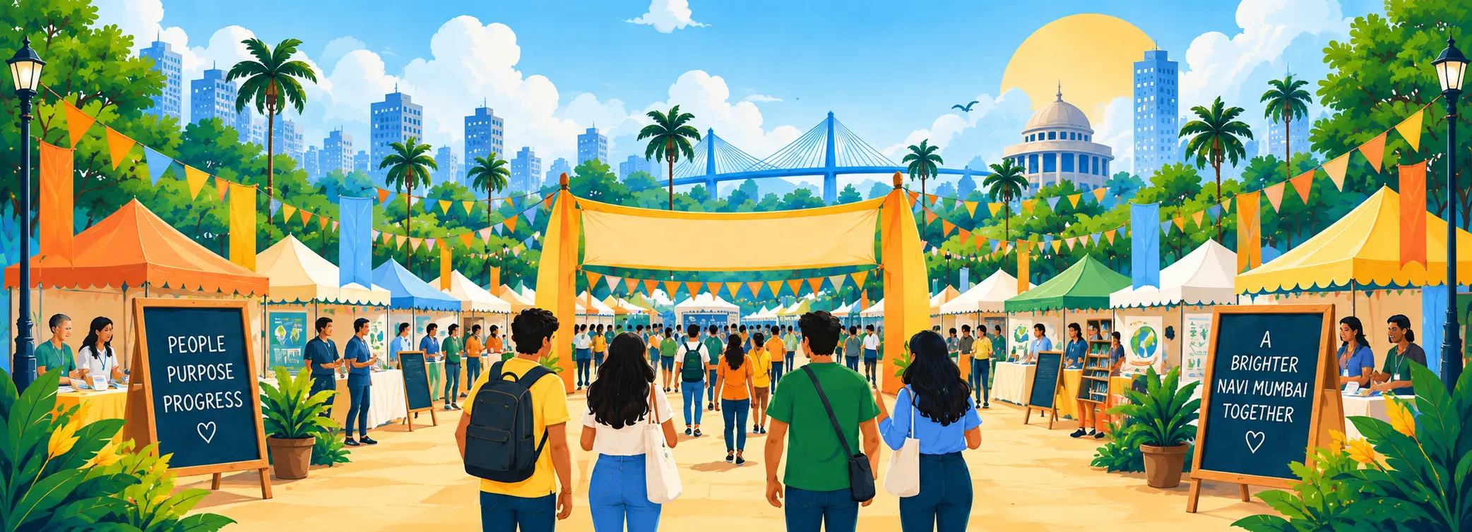 Volunteering Utsav festival illustration